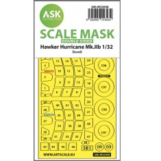 1/32 Hawker Hurricane Mk.IIB Double-sided Express Masking for Revell kits