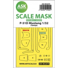 1/32 P-51D Mustang Double-sided fit Mask for Tamiya kits