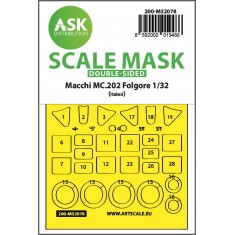 1/32 Macchi MC.202 Folgore double-sided express fit Mask for Italeri kits