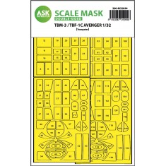 1/32 TBM-3/TBF-1C Double-Sided Express Fit Mask For Trumpeter kit