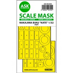 1/32 B5N2 Kate Open Canopy Double-sided Express fit Mask for HPH Model