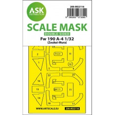 1/32 Fw 190A-4 Double-sided Express-fit Mask for Zoukei-Mura