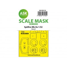 1/32 Spitfire Mk.Va One-sided Express-fit and Self-adhesive Mask for Kotare kit