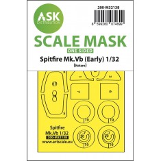 1/32 Spitfire Mk.Vb One-Sided Express Fit and Self Adhesive Mask for Kotare kit