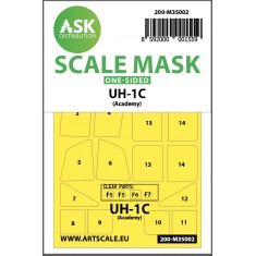 1/35 UH-1C One-sided Paint Masking for Academy