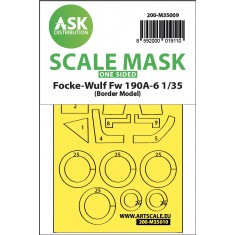 1/35 Focke-Wulf Fw 190A-6 One-sided Paint Mask for Border Model