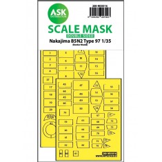 1/35 Nakajima B5N2 Type 97 Double-sided Express fit Painting Mask for Border Model