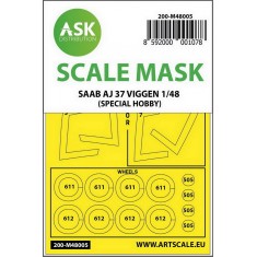 1/48 SAAB AJ 37 Viggen Double-sided Paint Masking for Special Hobby