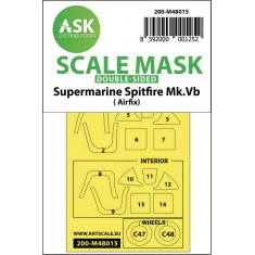 1/48 Spitfire Mk.Vb Double-sided Paint Masking for Airfix