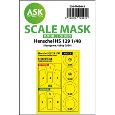 1/48 Henschel Hs 129 Double-sided Paint Masking for Hasegawa, Hobby2000
