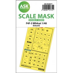 1/48 Grumman F4F-3 Wildcat Double-sided Express Masking for Eduard kits