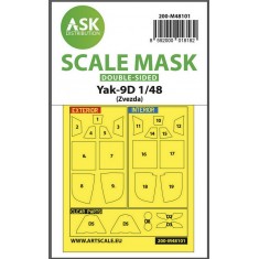 1/48 Yak-9D Double-sided Express mask, self-adhesive, pre-cutted for Zvezda kits