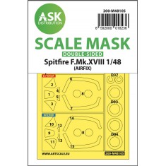 1/48 Supermarine Spitfire Mk.XVIII Double-sided Masking for Airfix kits