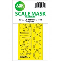 1/48 Su-27UB Flanker-C One-sided Express Fit Mask for Kitty Hawk kits