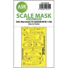 1/48 SIAI-Marchetti SF.260AM/M/W Double-sided Express Fit Mask for Special Hobby kits