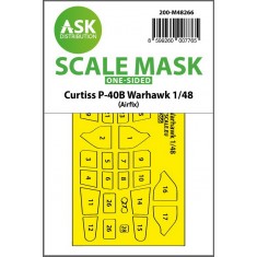1/48 Curtiss P-40B Warhawk One-sided Mask for Airfix kits