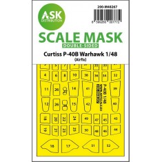 1/48 Curtiss P-40B Warhawk Double-sided Mask for Airfix kits