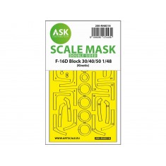1/48 F-16D Block 30/40/50 Double-sided Self-adhesive Express Mask for Kinetic kits