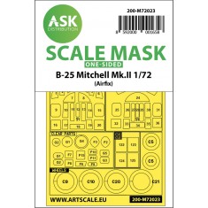 1/72 B-25 Mitchell Mk.II One-sided Paint Masking for Airfix