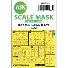 1/72 B-25 Mitchell Mk.II Double-sided Paint Masking for Airfix