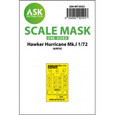 1/72 Hawker Hurricane Mk.I One-sided Paint Masking for Airfix