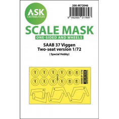 1/72 SAAB 37 Viggen double seater One-sided Painting Masking for Special Hobby kits