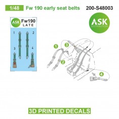 1/48 Fw 190 Early Seat Beltsed 3D-printed Decals