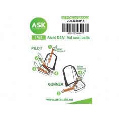 1/48 Aichi D3A1 Val Seat Belts 3D Printed Decals