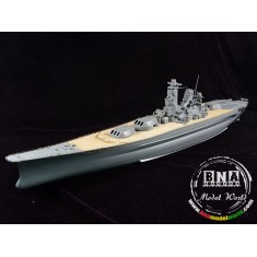 1/350 IJN Yamato Wooden Deck + PE Rails + Degaussing Cable for Tamiya kit #78025