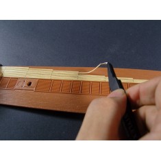 Planking Spread Sticker Wood Sheet (width 1.6mm) for Wood Sailing Ship (40x15cm Sheet)