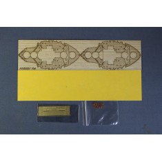 IJN Battleship Hiei Wooden Deck w/Masking Sheet & Photoetch for Fujimi #421742 kit (2in1)