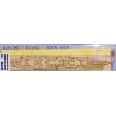1/700 Japanese Navy Battleship Mutsu Wooden Deck w/Masking Sheet & PE for Aoshima #045091