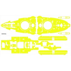 1/200 Japanese Battleship Mikasa 1902 Deck Masking Sheet for Hobby boss #82002