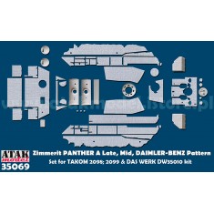 1/35 Panther A Mid & Late Daimler-Benz Pattern Zimmerit set for Takom/Das Werk kits