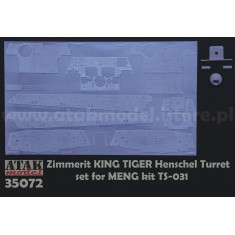 1/35 King Tiger Henschel Turret Zimmerit set for Meng #TS031 kits