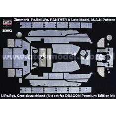 1/35 Panther A Late Man Pattern I./Pz.Rgt. Grossdeutschland Zimmerit for Dragon Premium Edition