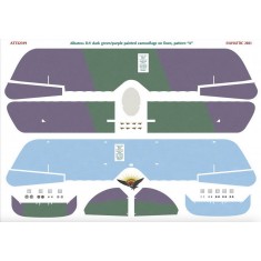 Decals for 1/32 Albatros DV Dark Green/Purple Painted Camouflage On Linen, Pattern "A"