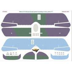 Decals for 1/32 Albatros DV Dark Green/Purple Painted Camouflage On Linen, Pattern "J"