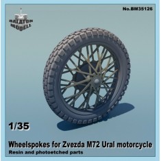 1/35 M72 Ural Motorcycle Wheelspokes for Zvezda kit (diameter 1.8cm)