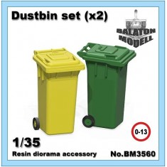 1/35 Dustbin Set (Height: 2.6cm, 2pcs)