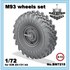 1/72 M-93 Wheels Set  for ICM Zil-131 kit