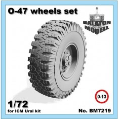 1/72 O-47 Wheels Set for ICM Ural-375/4320 (Diameter: 1.6cm)