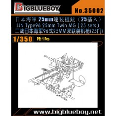 1/350 IJN Type96 25mm Twin Metal Gun (25 sets)