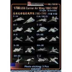 1/700 USN Carrier Air Wing 1980-90 (10 types, 58 aircrafts)