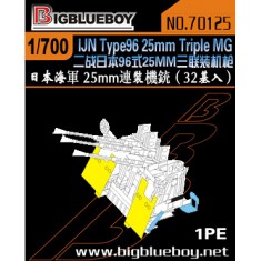 1/700 IJN Type96 25mm Triple Metal Gun (32 sets)