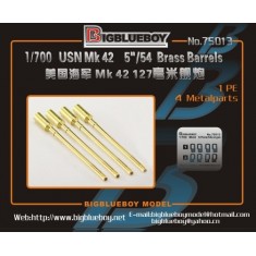 1/700 USN Mk 42 5" (127mm)/54 Gun Brass Barrels (4pcs)