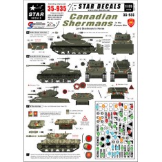Decals for 1/35 Canadian Shermans in the Korean War - M4A3E8 HVSS,M4A3 VVSS&M10c Achilles