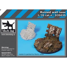 1/35 Ruined Wall Section Diorama Base (Diameter: 60mm)