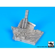 1/35 Ruined Wall Section Diorama Base No.2 (Size: 55x55mm)