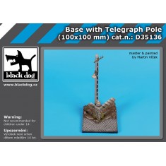 1/35 Base with Telegraph Pole (100mm x 100mm)